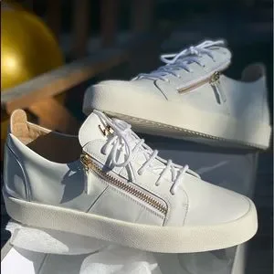 GIUSEPPE ZANOTTI 24AW ダブルジップ レザースニーカー Giuseppe Zanotti | Shoes | Giuseppe Zanotti White Leather